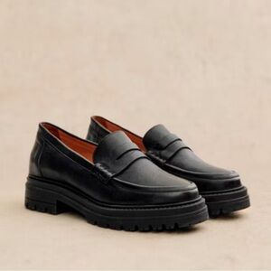 Sezane Albane Loaders Smooth Black